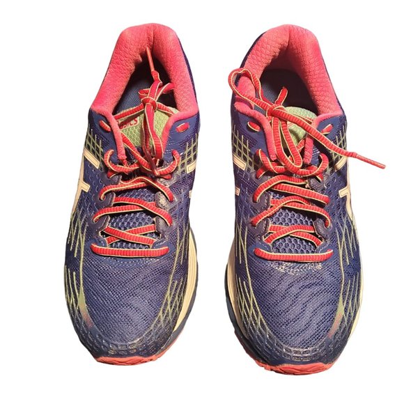 Asics Sz 8 T557N Bluish Purple/Pink FluidRide Gel-Nimbus Running Athletic Shoes - Picture 2 of 8